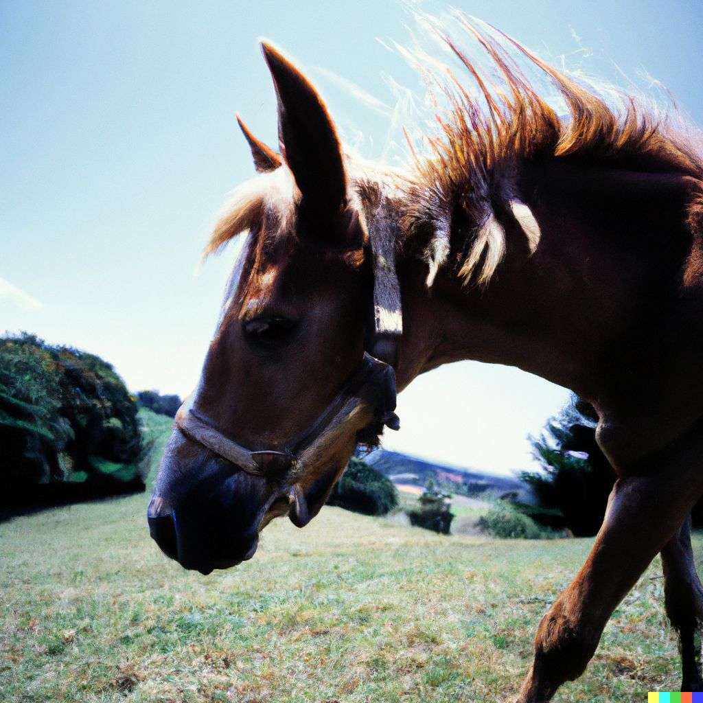 a horse, photograph, Kodachrome